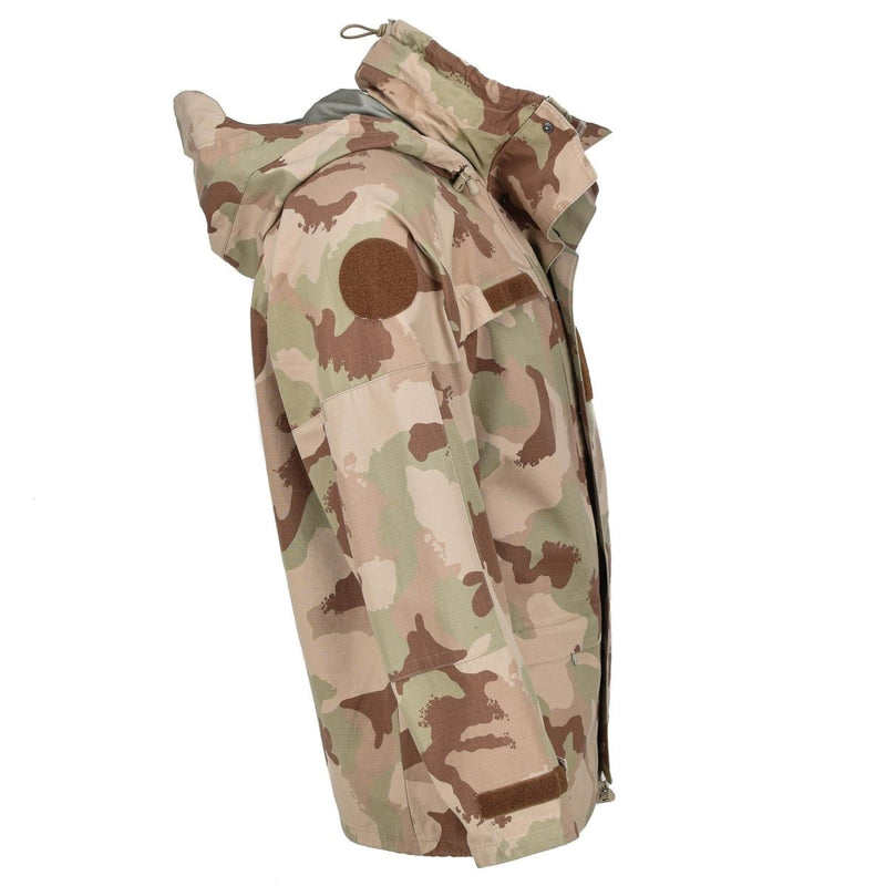 Original Hungarian Army rain jacket camouflage desert waterproof hooded