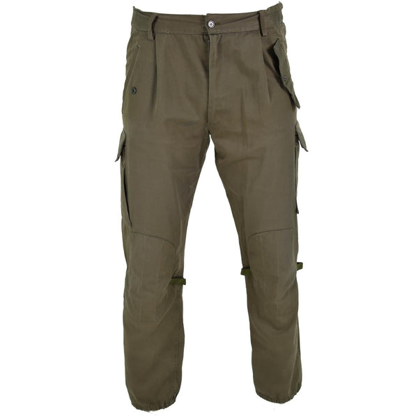 Original Italian army combat trousers BDU field troop work uniform pants reinforced knees elasticated bottoms