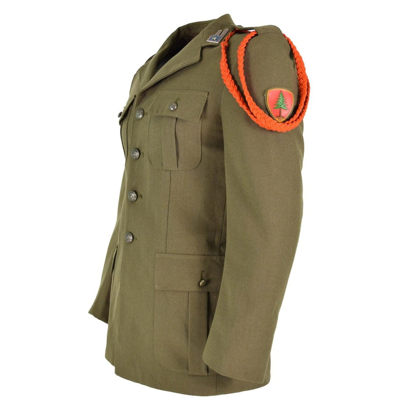 Original Italian army jacket brown parade uniform dress wool military issue all seasons