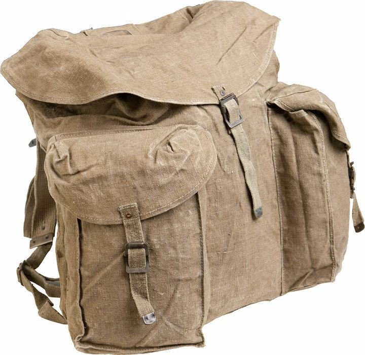 Original Italian army vintage heavyweight rucksack mountain Big canvas bag XL size