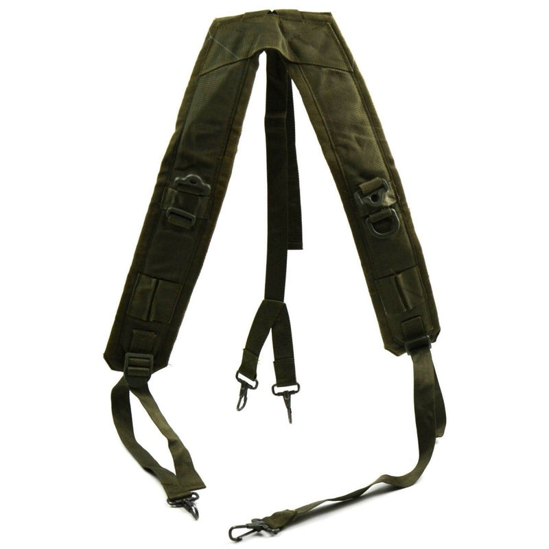 Original Italian Army Y-Strap suspenders shoulder harness tactical belt adjustable straps metal hooks
