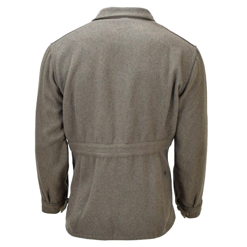 Original Italian formal jacket olive wool uniform vintage thich wool material