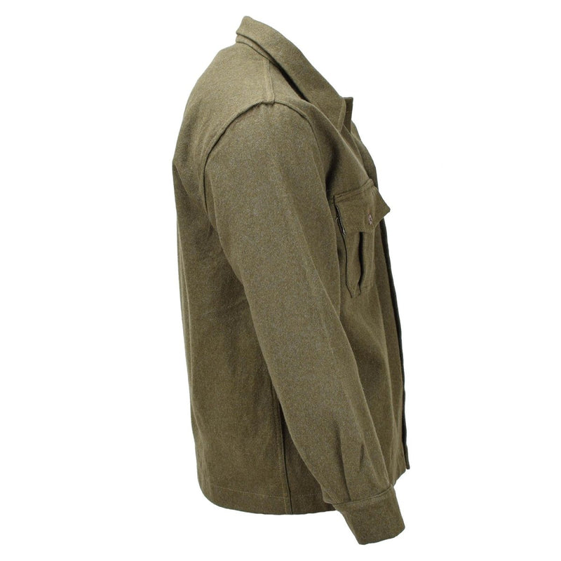 Original Italian formal jacket olive wool uniform vintage adjustable cuffs outdoor activewear