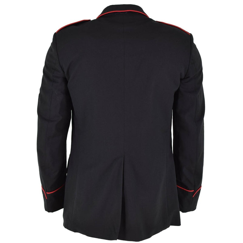 Original Italian military police jacket official officer formal black uniform pleated back all seasons vintage