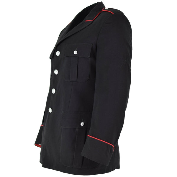 Original vintage Italian military police jacket official officer formal black uniform chest side inside pockets