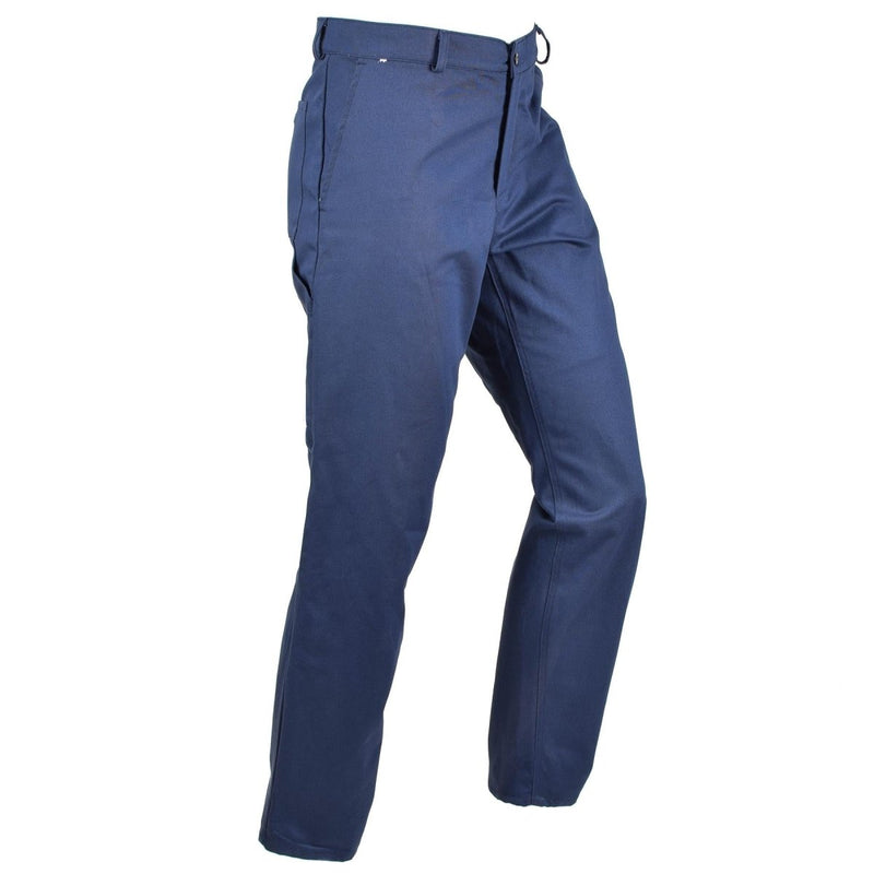 Original Italian Military Work Pants Blue Surplus Army casual classic Trousers Cotton lightweight
