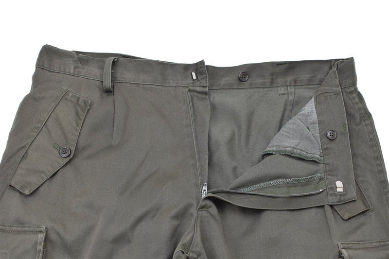 Original Italian military work pants reinforced workwear uniform cargo slash pockets trousers belt loops