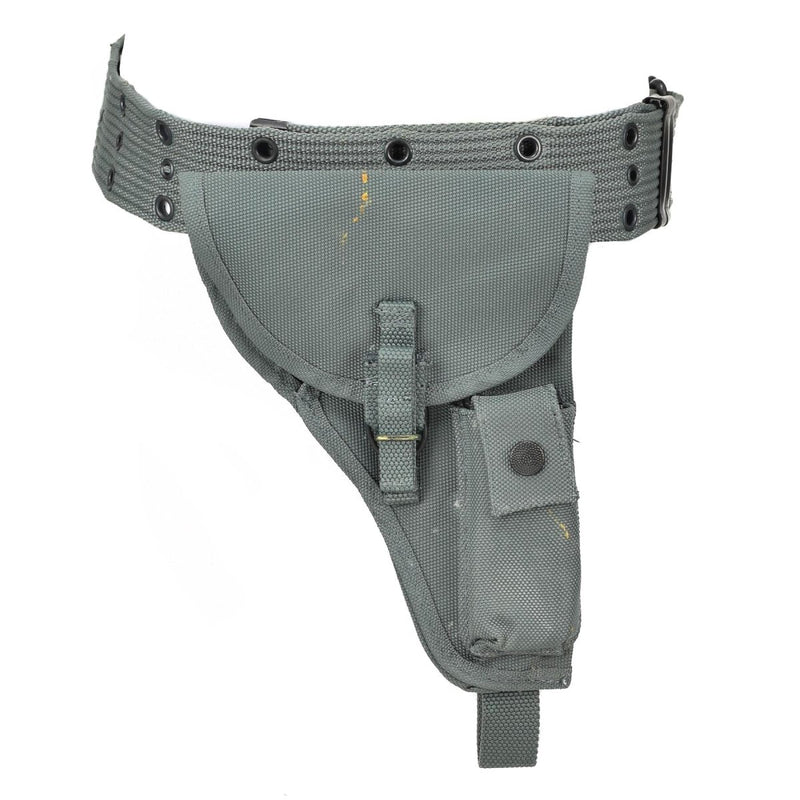 Original Italian police pistol belt holster with ammo pouch waist system