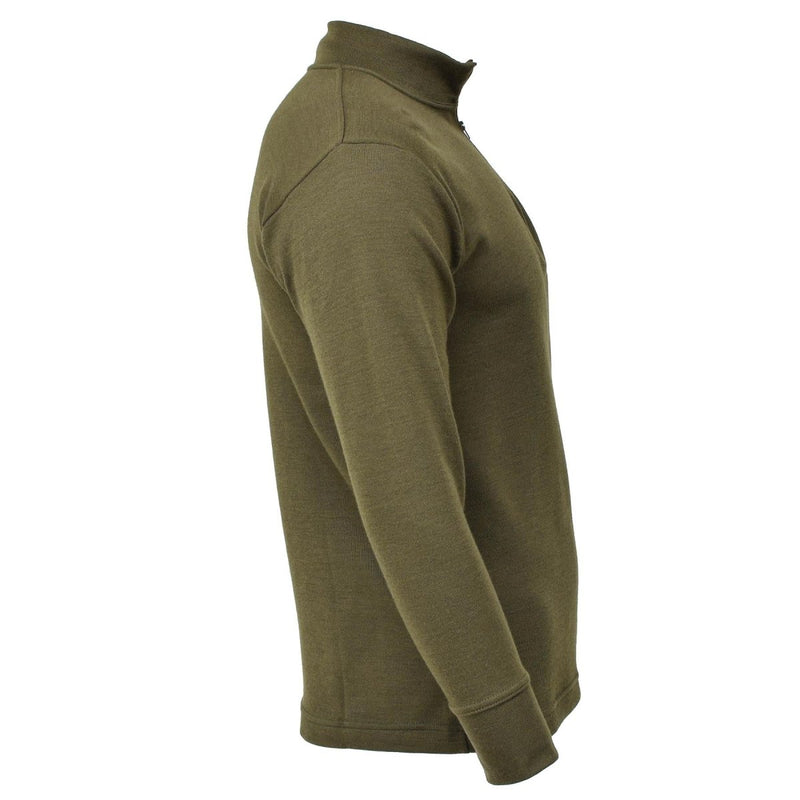 Original Italy military shirt zipper undershirt lightweight breathable Olive activewear shirts
