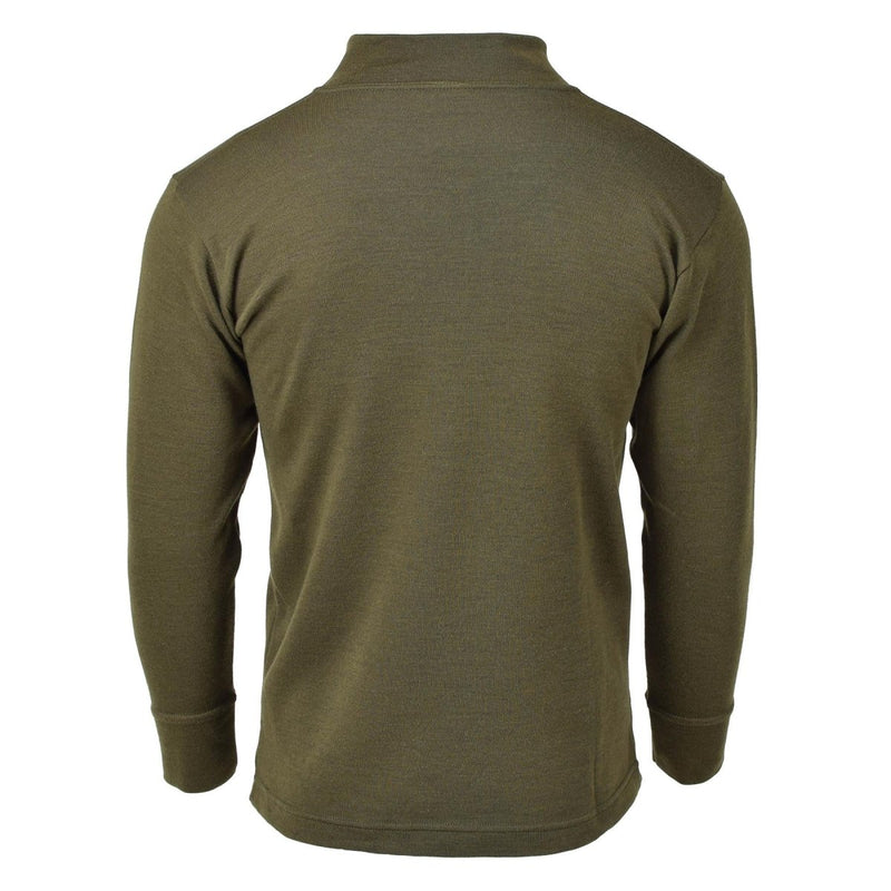 Original Italy military shirt zipper undershirt lightweight breathable Olive