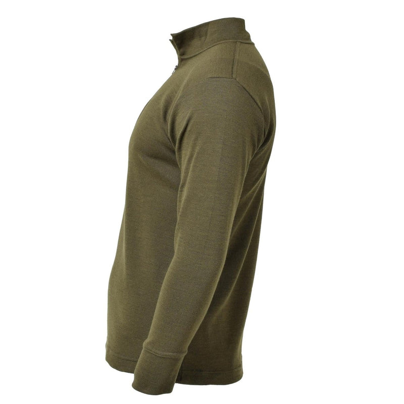 Original Italy military shirt zipper undershirt wool bled Italy unisex