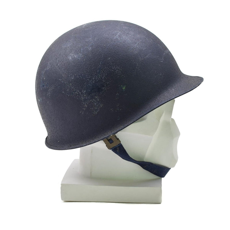 steel field troops helmet blue color