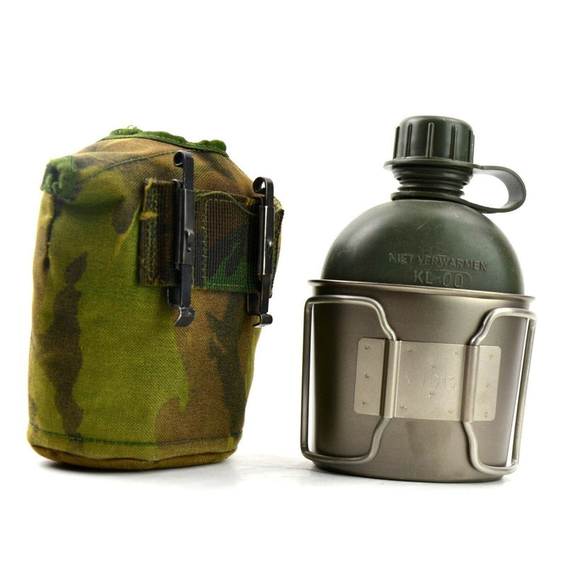 Netherlands Dutch Army Canteen with cup and cover Alice clips