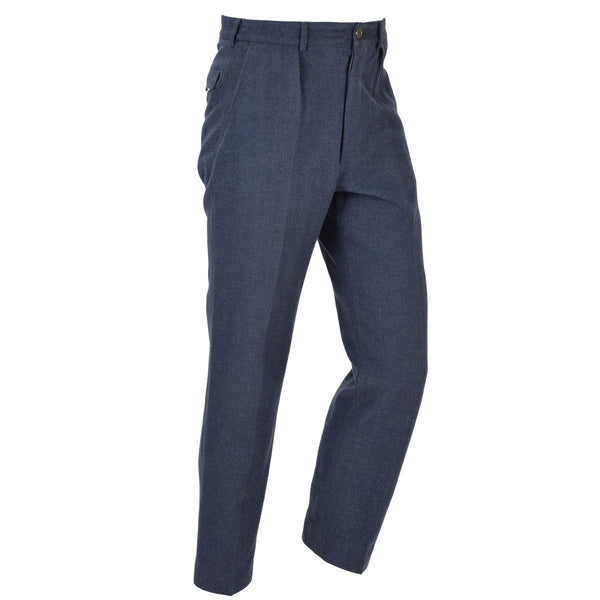 Vintage Norwegian military dress blue wool pants formal vintage trousers field slash pockets