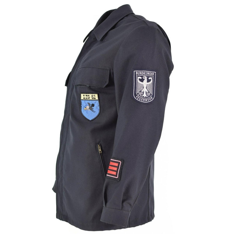 Vintage NVA East German army dark blue formal classic uniform jacket military surplus hook and loop adjustable cuffs