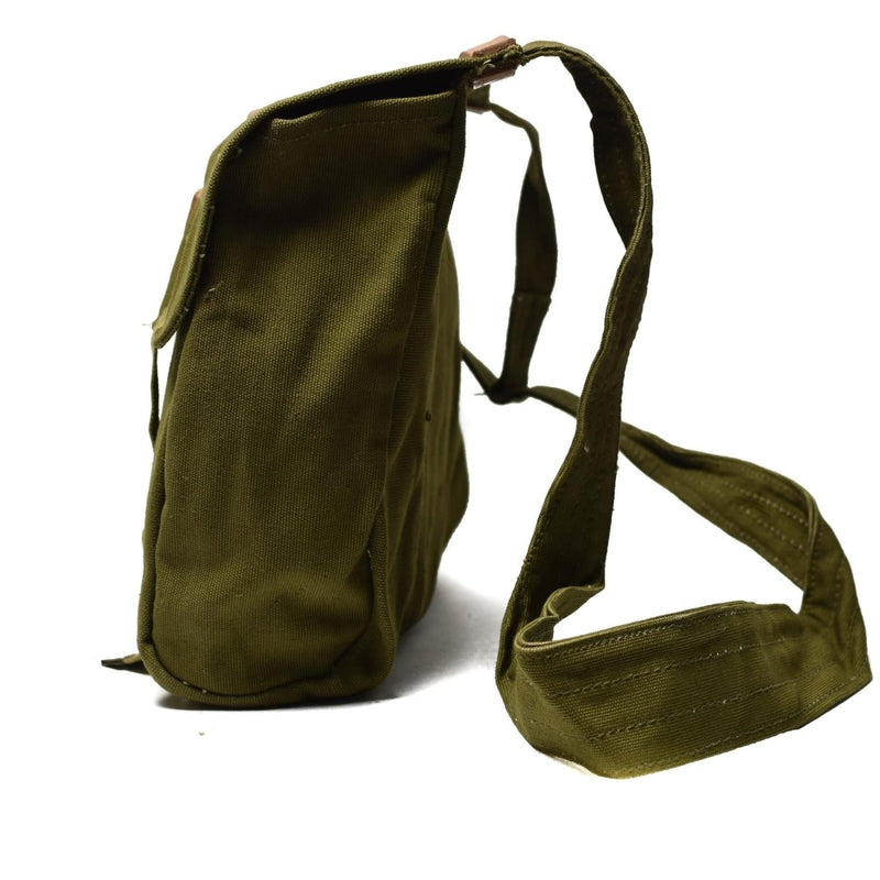 Original Romanian army carrying bag military surplus green shoulder strap case
