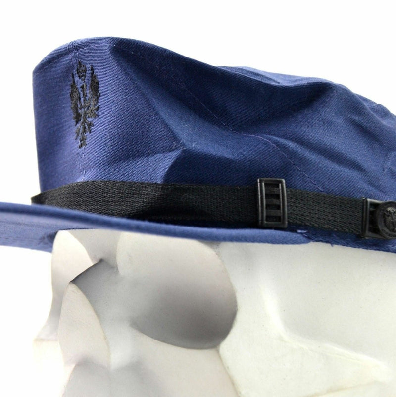Original vintage Spanish military visor cap army navy peaked hat blue chain strap