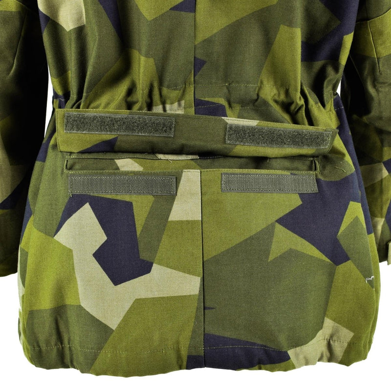 Original Swedish army heavy M90 jacket splinter camo military field troops back pocket