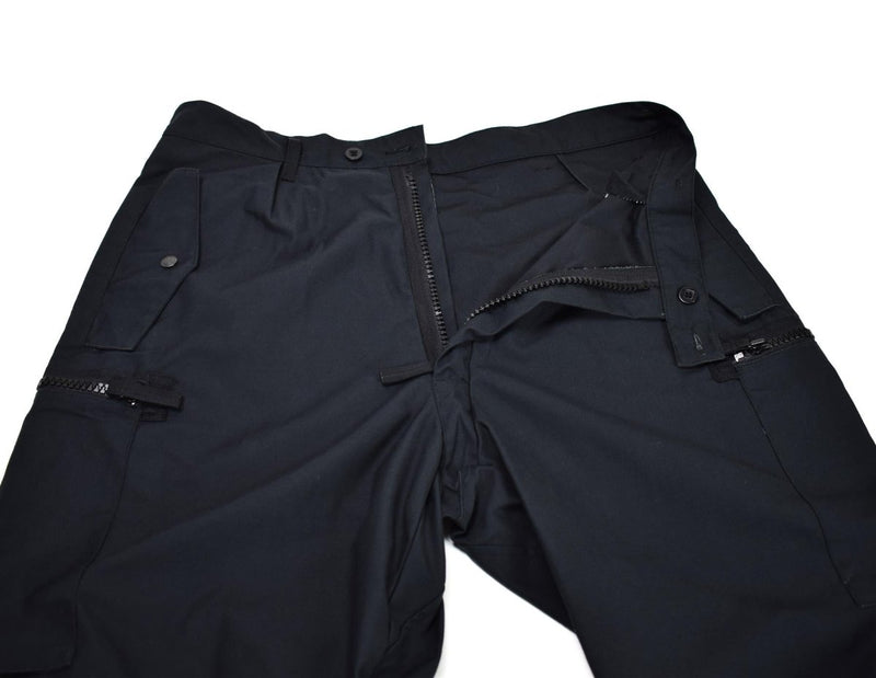 Original Swedish Army M90 Pants Black Field Combat Trousers BDU zipper closure