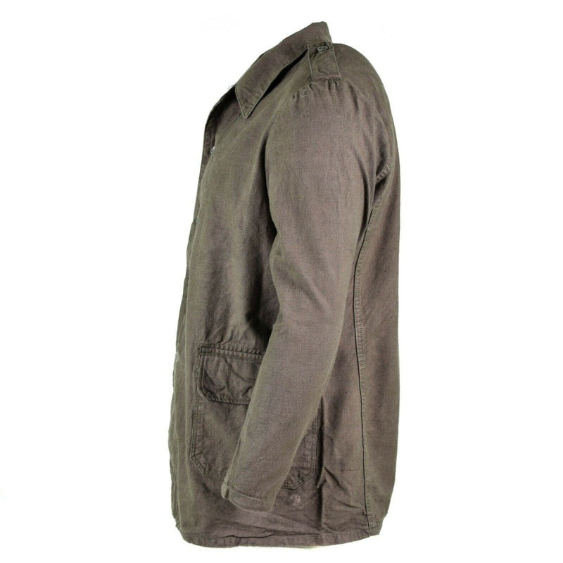 Original vintage Swedish army shirt gray tactical combat Sweden military surplus issue long sleeve epaulets