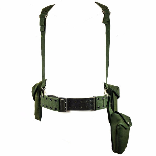 Original  vintage Swedish army Webbing rig system 304 tactical belt H-Straps suspenders adjustable belt and straps