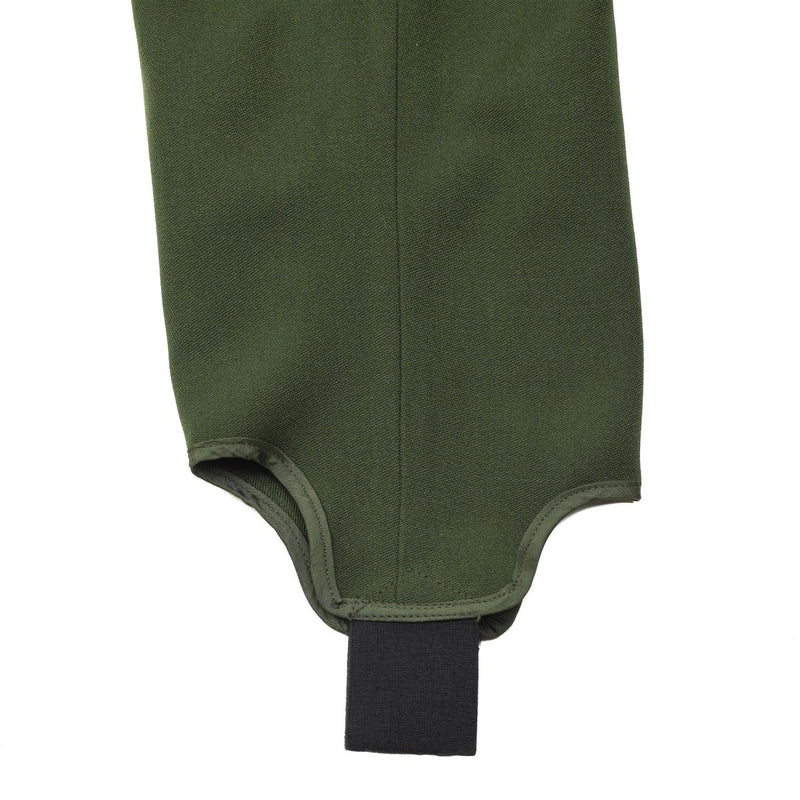 Original Swedish military formal dress classic pants green pleated front stirrup trousers