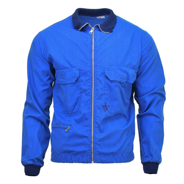 Original Swedish Military breathable lightweight sports jacket retro vintage tracksuit sportswear blue