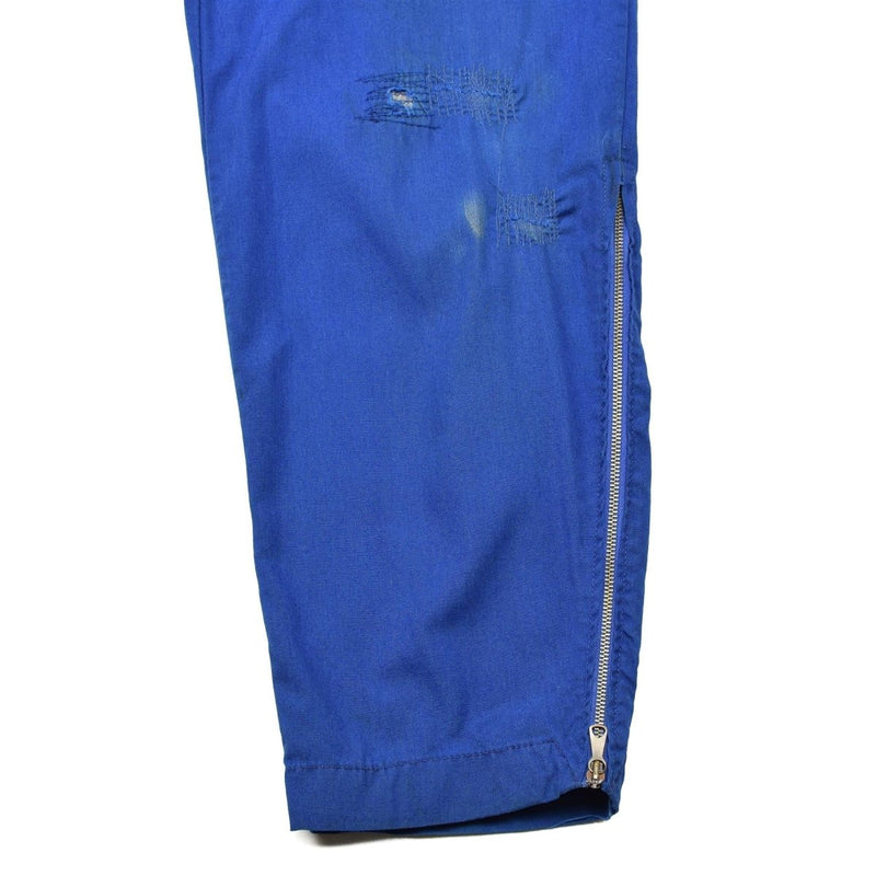Swedish Military sweatpants trousers adjustable waist work casual active wear Blue