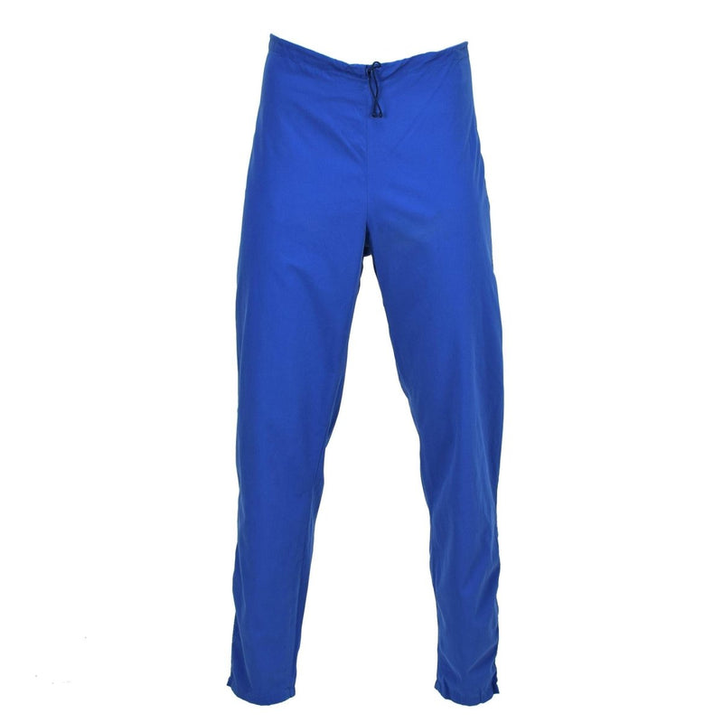 Original Swedish Military sweatpants activewear trousers adjustable waist work wear Blue