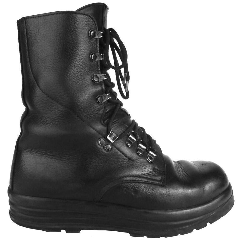 Original Swiss army KS90 field troop combat boots black leather military footwear issue water resistant