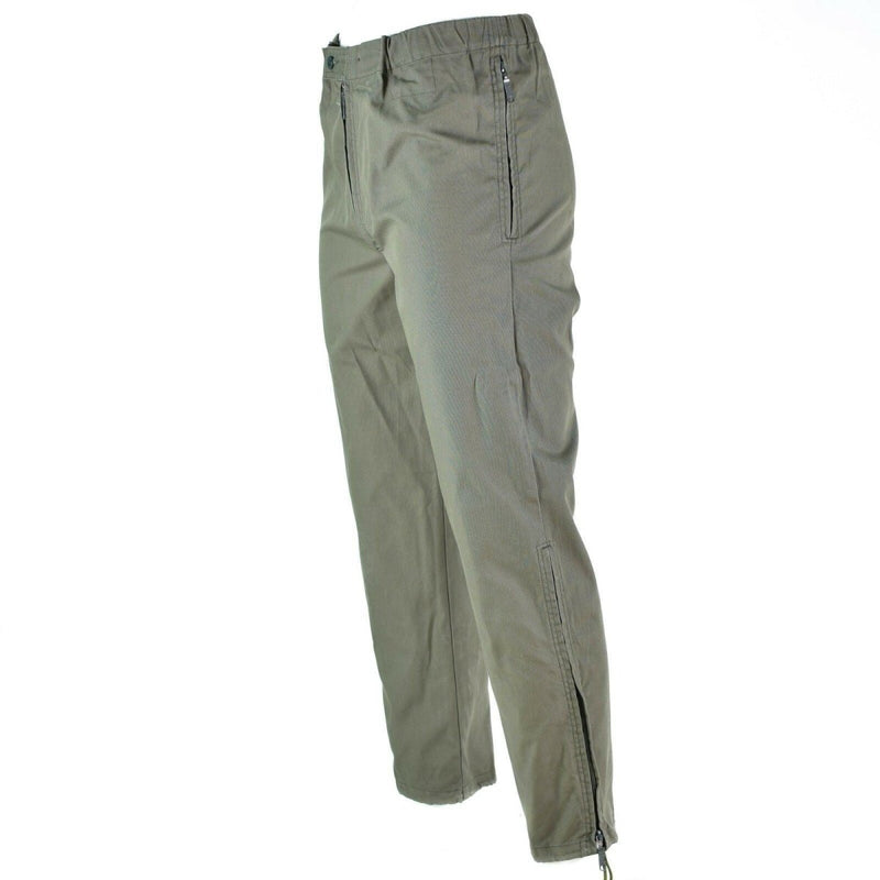Original Swiss army pants field combat trousers OD military issue Switzerland elasticated waist vintage
