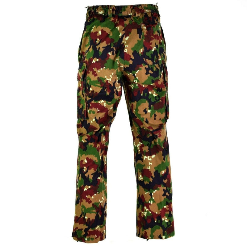 Swiss army pants M83 combat Alpenflage Camouflage field trousers adjustable waist and bottoms