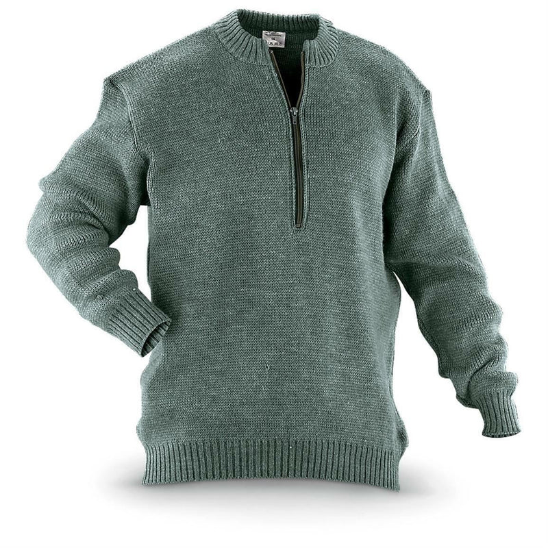 Original Swiss army pullover M74 Jumper grey virgin wool sweater