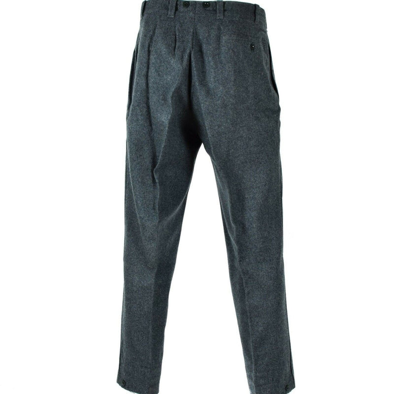 Original Swiss army wool warm pants military surplus field dress trousers Switzerland