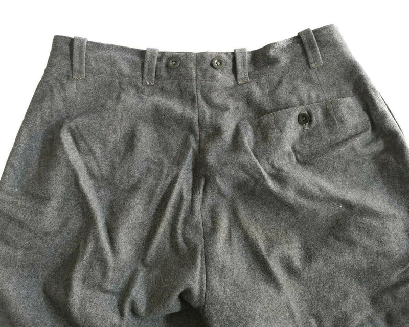 Original Swiss army wool pants military surplus field Switzerland warm windproof trousers