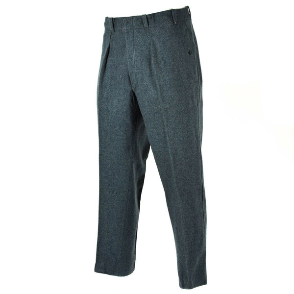 Original Swiss windproof army wool pants warm vintage military surplus field trousers Switzerland