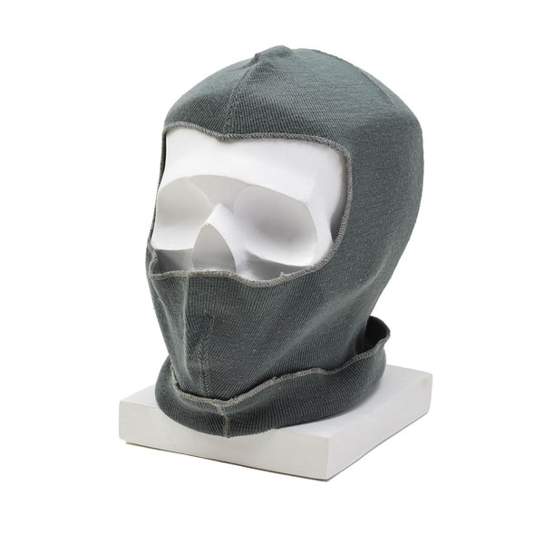 Original Swiss military wool balaclava lightweight foldable and easy to carry warm winter mask elastic Gray
