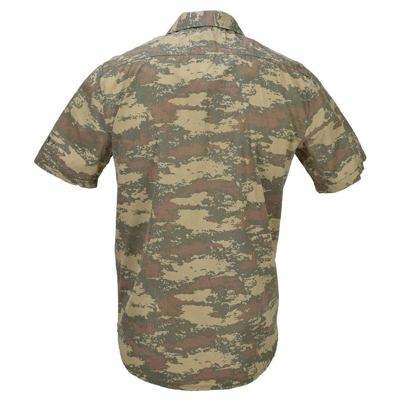 Original Turkish army field shirts durable ripstop camo short sleeve tactical combat field