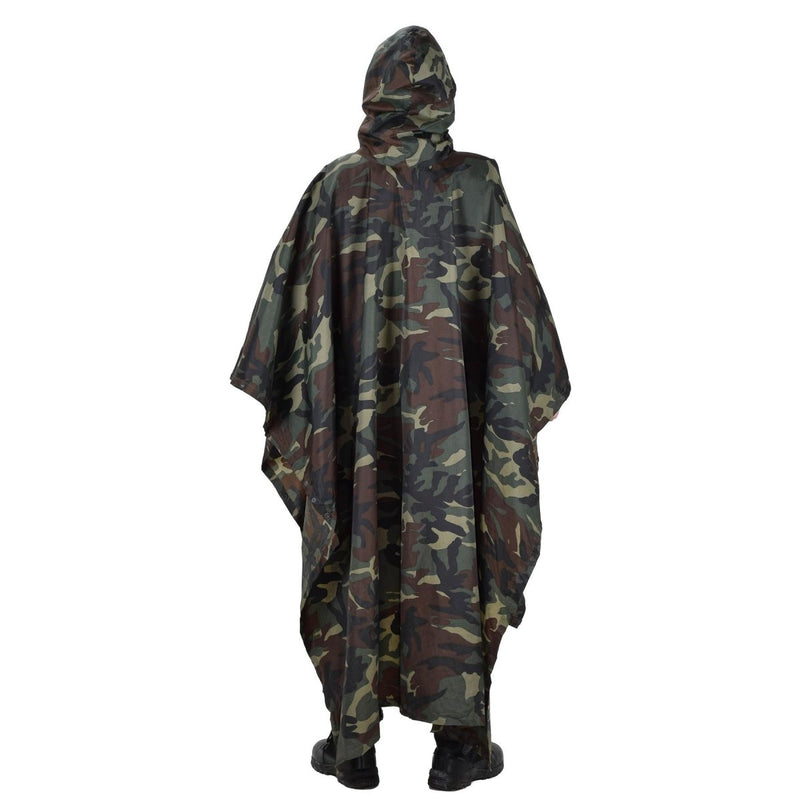 Original Turkish military camouflage poncho water resistant ripstop hooded army 150x240 cm size poncho