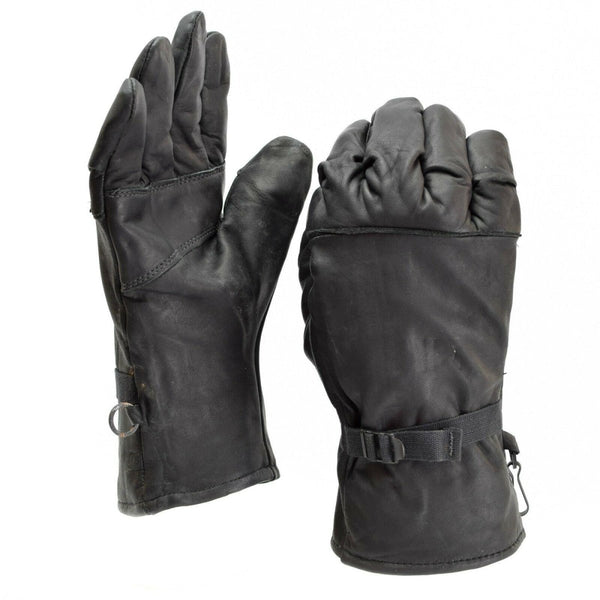 Original US army combat leather gloves Genuine black leather military issue