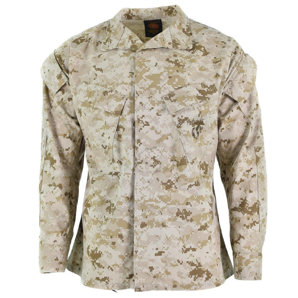 Original U.S army troops jacket BDU digital desert camouflage shirts military issue insect repellent chest and arm pockets