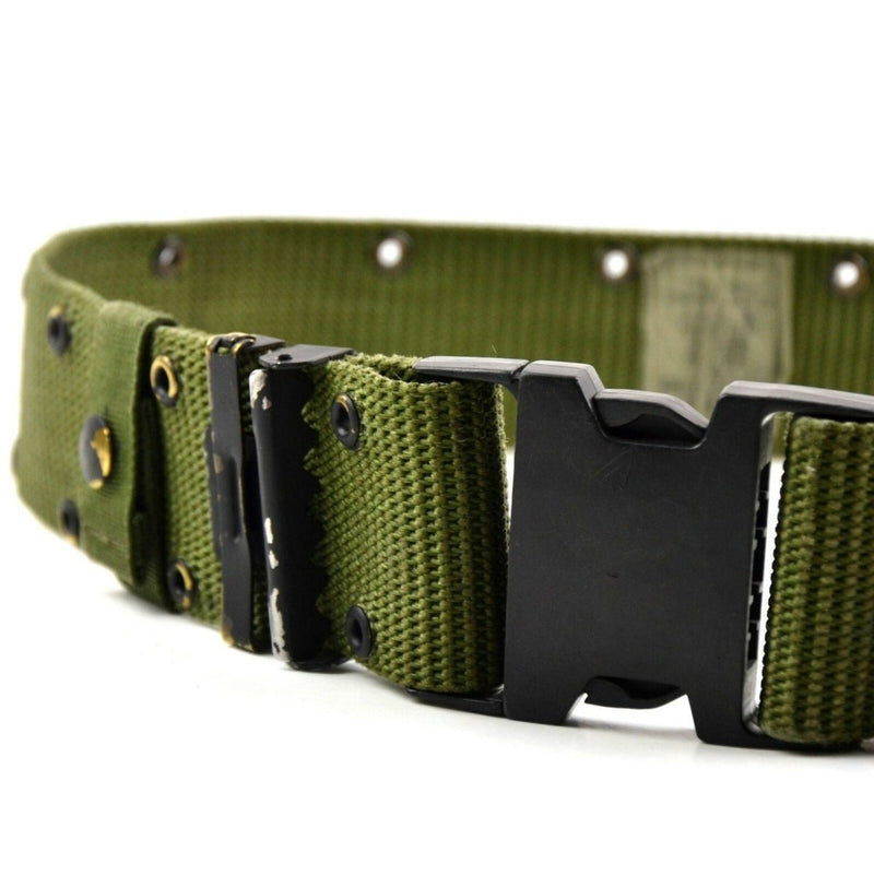 Original U.S army webbing system web suspenders belt LC-2 military pistol green plastic buckle