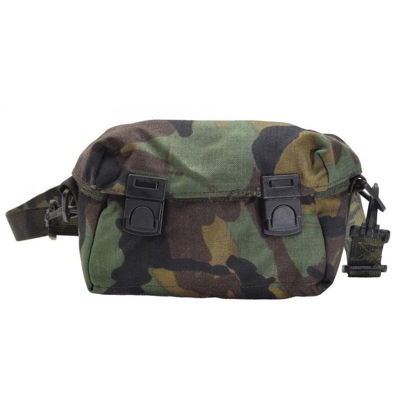 Original U.S. Military shoulder bag pouch woodland camouflage quick-release buckle