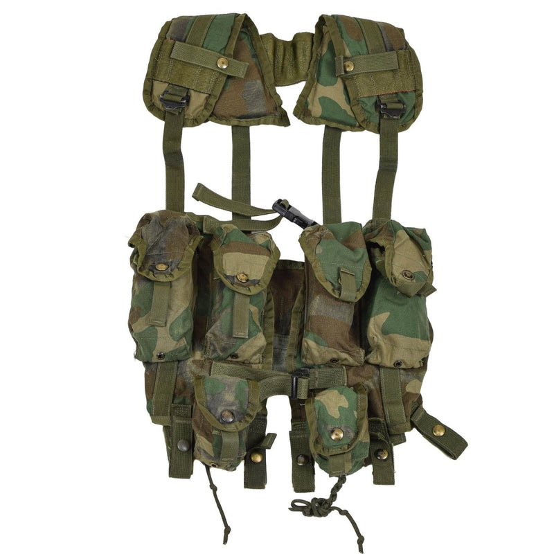 Original U.S. Military tactical vest combat woodland magazine grenade  pouches