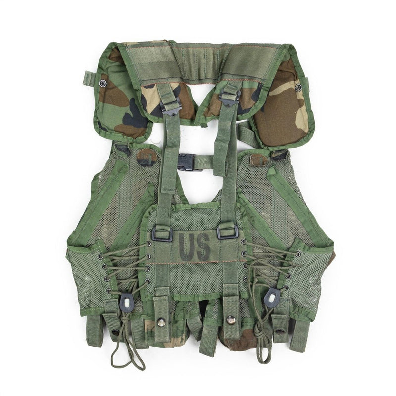 Original U.S. Military tactical vest combat woodland magazine grenade pouches all seasons