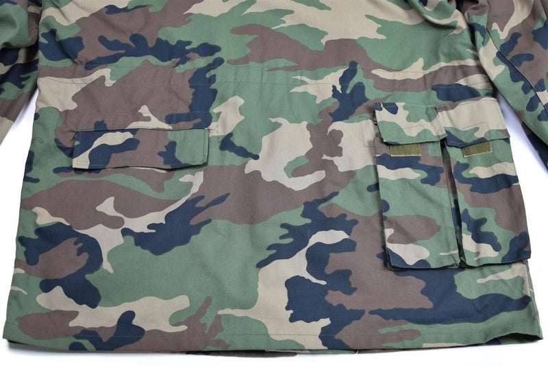 Original vintage Slovakian army field jacket M97 Camo military combat parka chest pockets