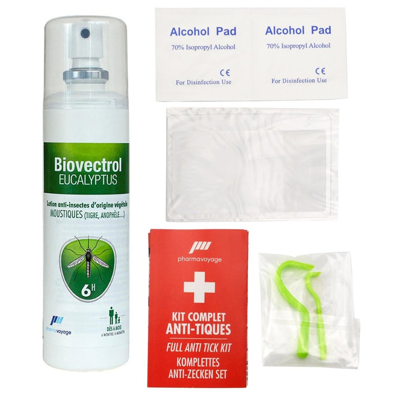 Pharmavoyage Anti tick full complete first aid kit emergency tick removal tools alcohol pads