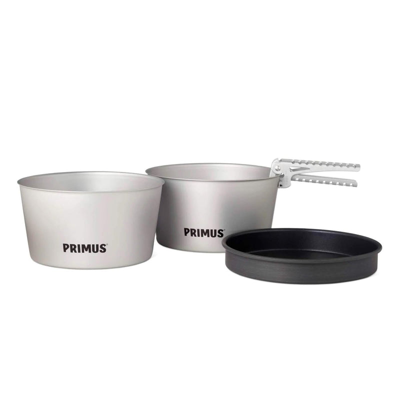 Primus Essential Pot Set 2.3L lightweight aluminum non-stick camping cooking set natural anodized aluminum PTFE coating