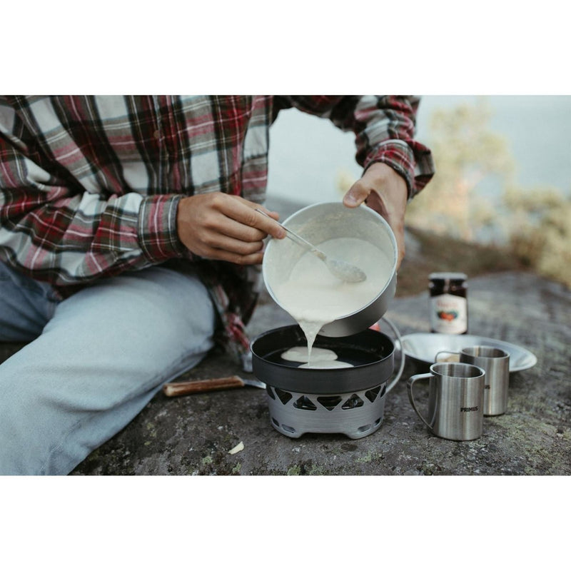 Primus Essential Stove Set 1.3L camping hiking pot pan lightweight cooking set natural anodized aluminum