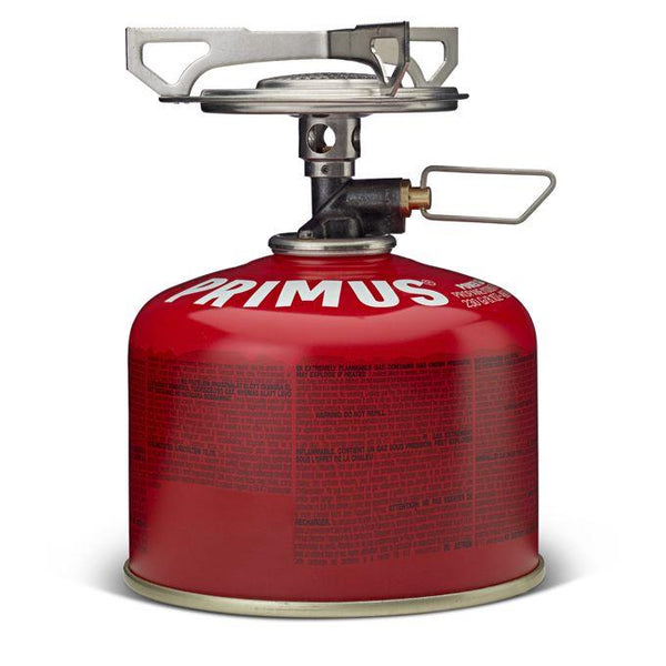 Primus Essential Trail Stove compact camping cooking butane liquid gas burner boils attaches directly to the gas canister